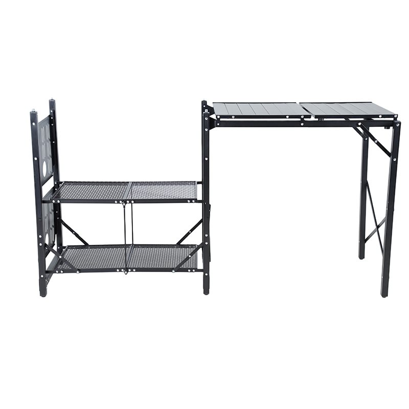 Iron Frame Aluminum Alloy Folding Table