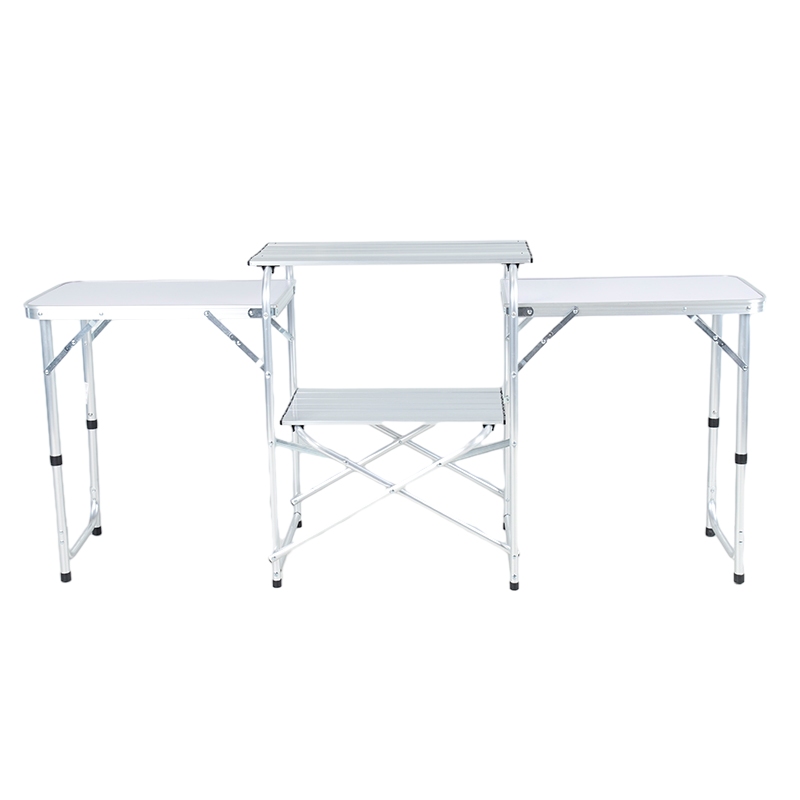 Iron Frame Aluminum Alloy Folding Table