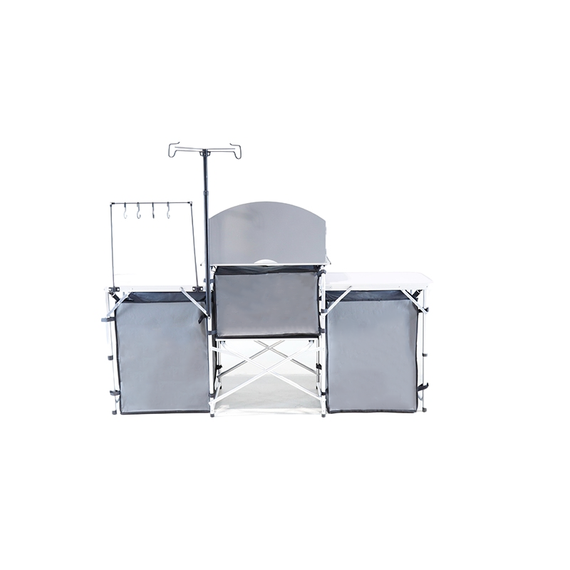 Iron Frame Aluminum Alloy Folding Table